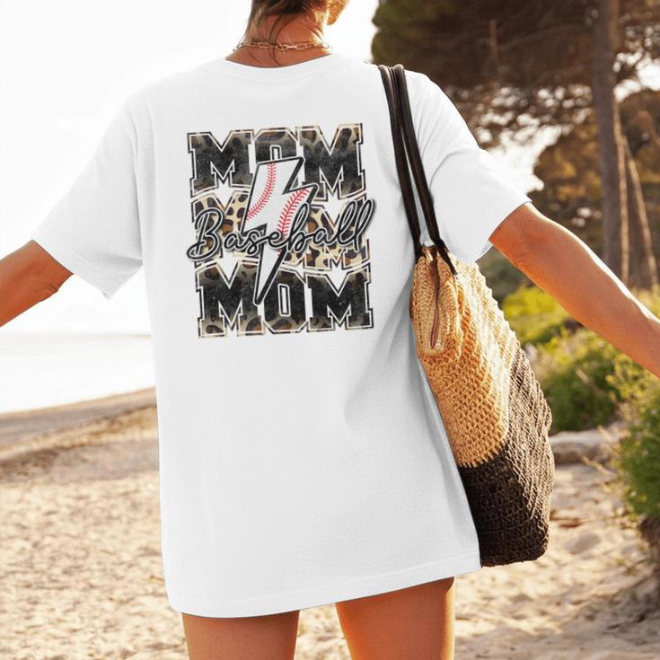 Retro Baseball Mom Mama Baseball Life Mother's Day Baseball Premium Tri-Blend Women's T-Shirt Back Print