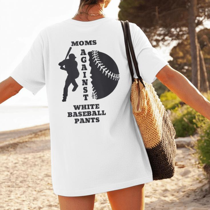 Retro Moms Against Baseball Pants Baseball Mom Women's T-Shirt Back Print Retro Moms Against Baseball Pants Baseball Mom Women's T-Shirt Back Print