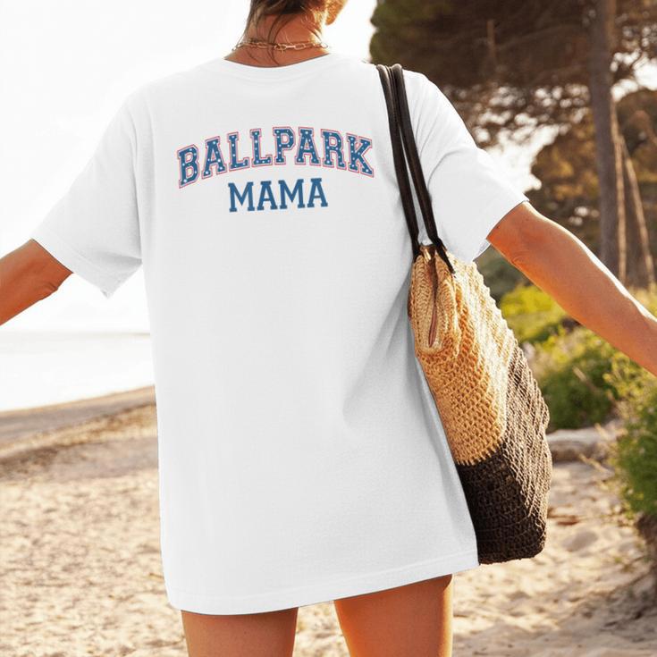 Spring 2024 Season Cute Baseball Mom Ballpark Mama Women's T-Shirt Back Print Spring 2024 Season Cute Baseball Mom Ballpark Mama Women's T-Shirt Back Print