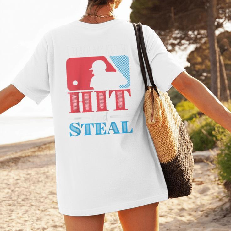 I Teach My Kid Baseball Mom Vintage Coach Baseball Raglan Baseball Tee Women's T-Shirt Back Print I Teach My Kid Baseball Mom Vintage Coach Baseball Raglan Baseball Tee Women's T-Shirt Back Print