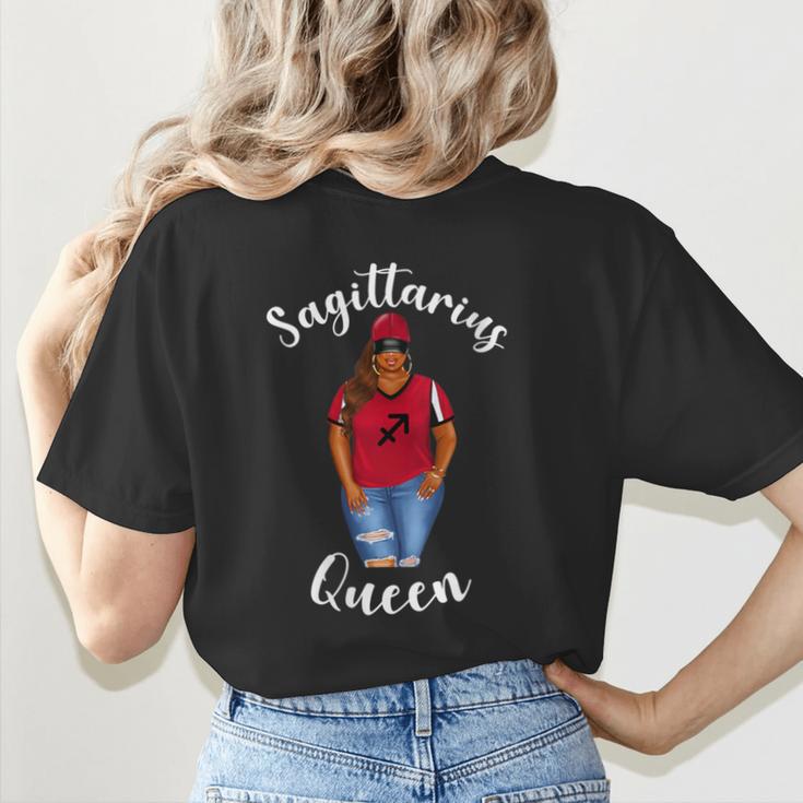 African American Baseball Mom Sagittarius Queen Zodiac Sign Women's T-Shirt Back Print African American Baseball Mom Sagittarius Queen Zodiac Sign Women's T-Shirt Back Print