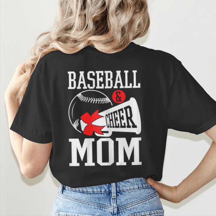 Baseball Cheer Mom Cheerleading Cheerleader Baseball Mom Women's T-Shirt Back Print