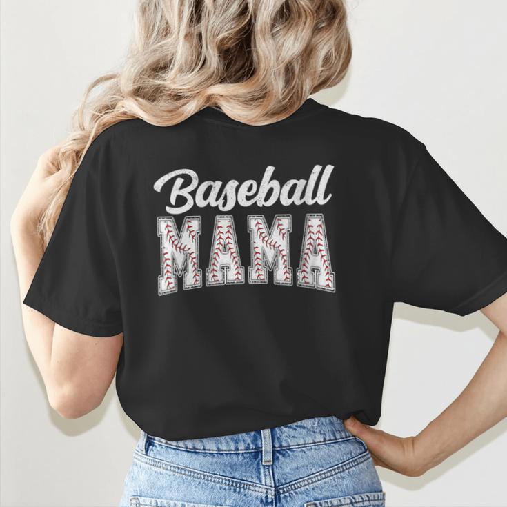Baseball Mama Baseball Mom Women Proud Retro Women's T-Shirt Back Print Baseball Mama Baseball Mom Women Proud Retro Women's T-Shirt Back Print