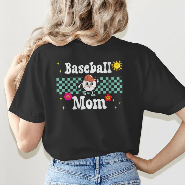 Baseball Mom Cute Retro Look Mothers Will Love Women's T-Shirt Back Print Baseball Mom Cute Retro Look Mothers Will Love Women's T-Shirt Back Print