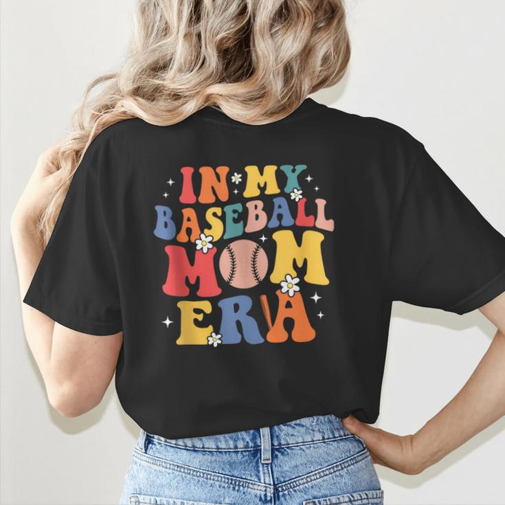 In My Baseball Mom Era Cute Mommy Groovy Women's T-Shirt Back Print In My Baseball Mom Era Cute Mommy Groovy Women's T-Shirt Back Print