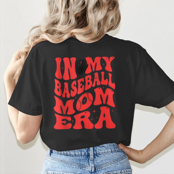 In My Baseball Mom Era Red Women's T-Shirt Back Print