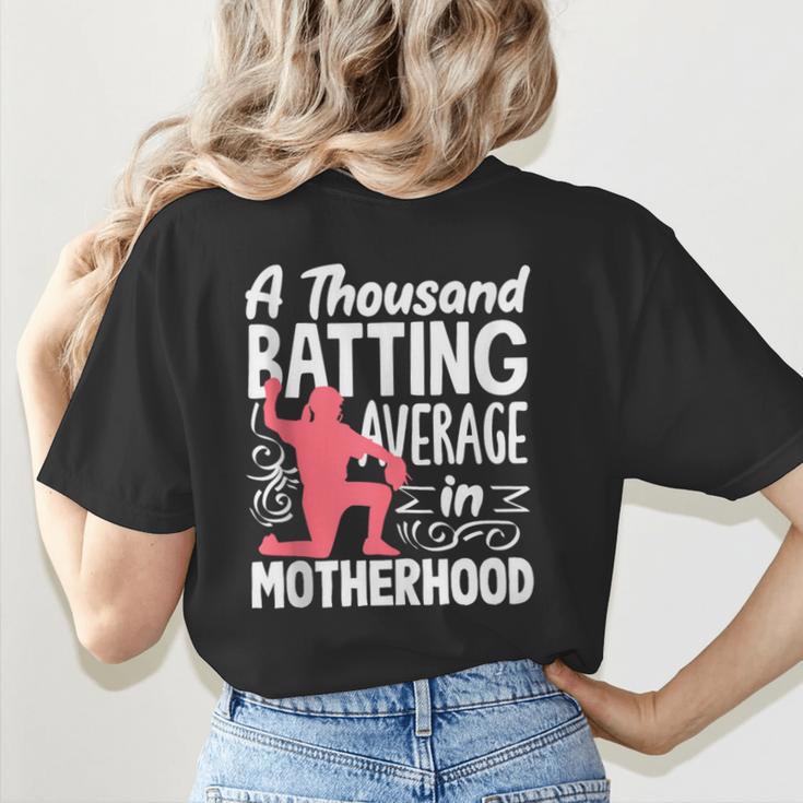 Baseball Mom Heart Ball Graphic Mother's Day Women's T-Shirt Back Print Baseball Mom Heart Ball Graphic Mother's Day Women's T-Shirt Back Print