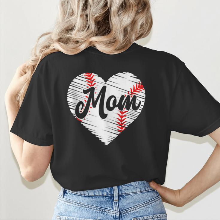 Baseball Mom Heart Mother's Day Mom Grandma Mama Boys Girls Women's T-Shirt Back Print Baseball Mom Heart Mother's Day Mom Grandma Mama Boys Girls Women's T-Shirt Back Print