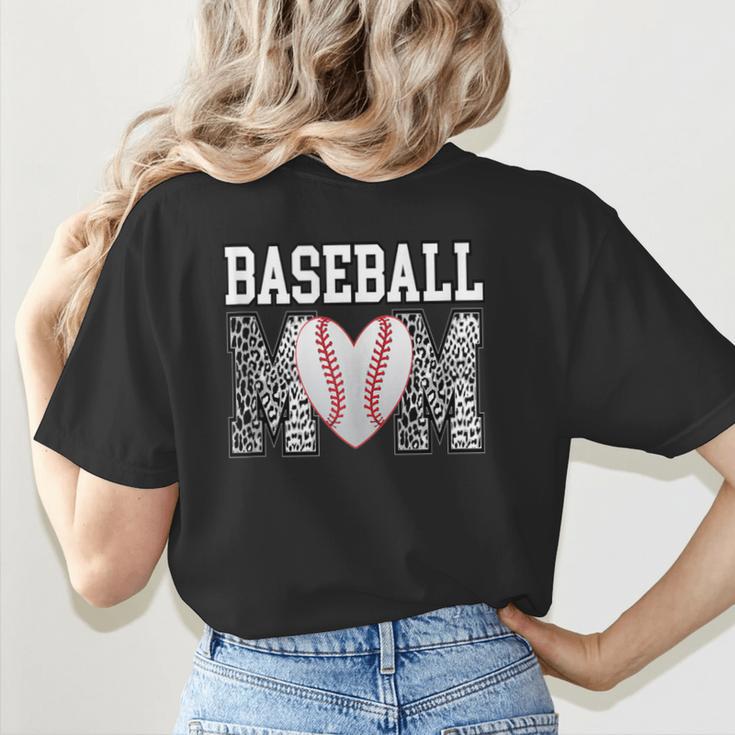 Baseball Mom Heart Sports Mom Women's T-Shirt Back Print