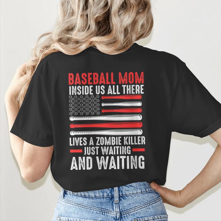 Baseball Mom Inside Us All There Lives a Zombie Sport Women's T-Shirt Back Print