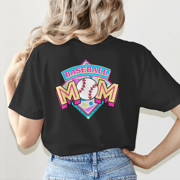 Baseball Mom Loud And Proud Game Day Sport Mother's Day Women's T-Shirt Back Print Baseball Mom Loud And Proud Game Day Sport Mother's Day Women's T-Shirt Back Print