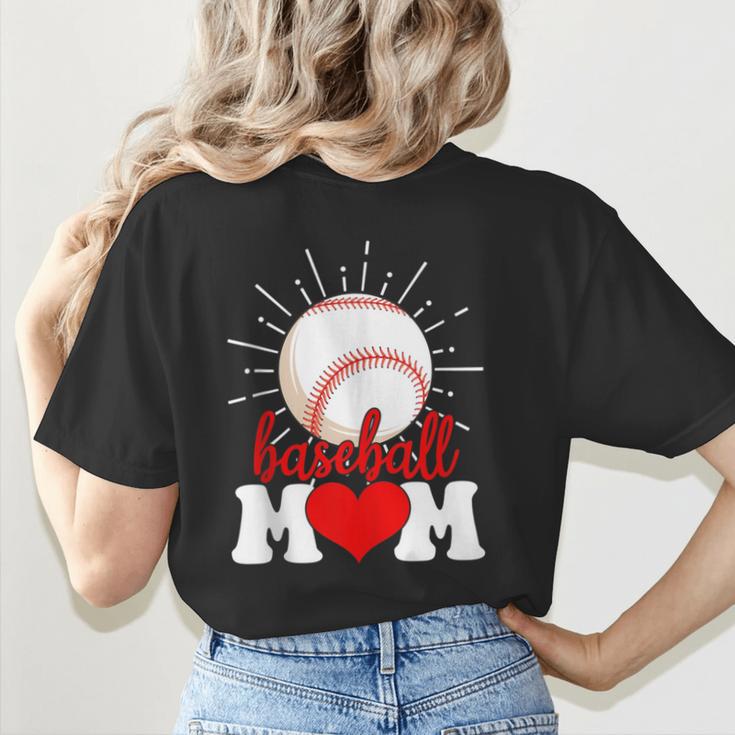 Baseball Mom Mama Mother's Day Sport Lover Women's T-Shirt Back Print Baseball Mom Mama Mother's Day Sport Lover Women's T-Shirt Back Print