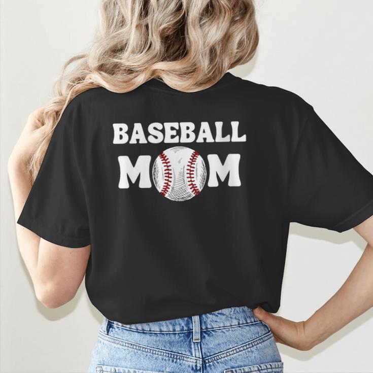Baseball MOM Mother's Day Baseball Game Cheer Mom Women's T-Shirt Back Print Baseball MOM Mother's Day Baseball Game Cheer Mom Women's T-Shirt Back Print