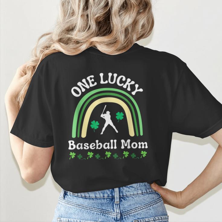 Baseball Mom St Patrick's Day Irish Shamrock Sports Women's T-Shirt Back Print Baseball Mom St Patrick's Day Irish Shamrock Sports Women's T-Shirt Back Print