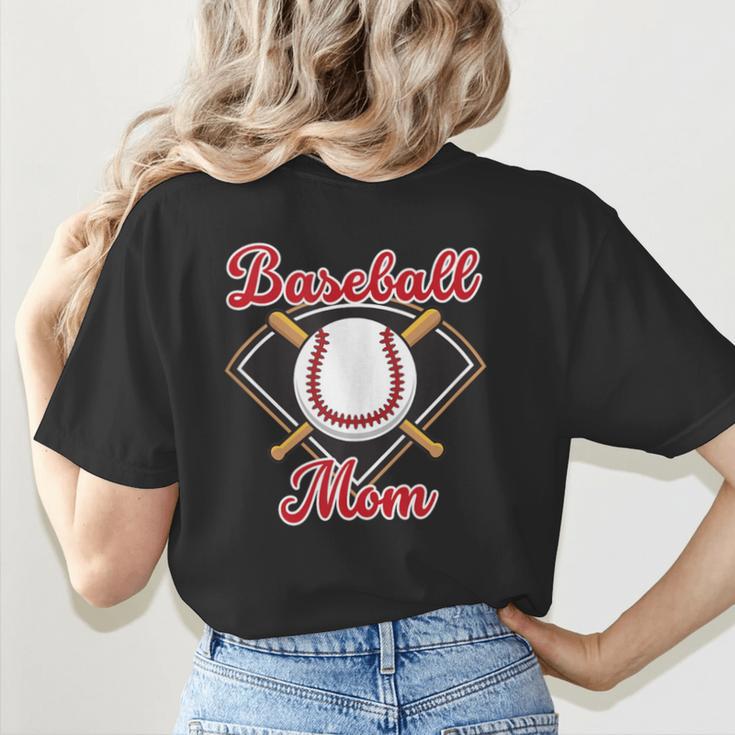 Baseball Mom T-Ball Mom Little League Mom Apparel Women's T-Shirt Back Print