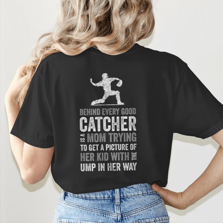 Baseball Mom Tee Baseball Player Mom Women's T-Shirt Back Print
