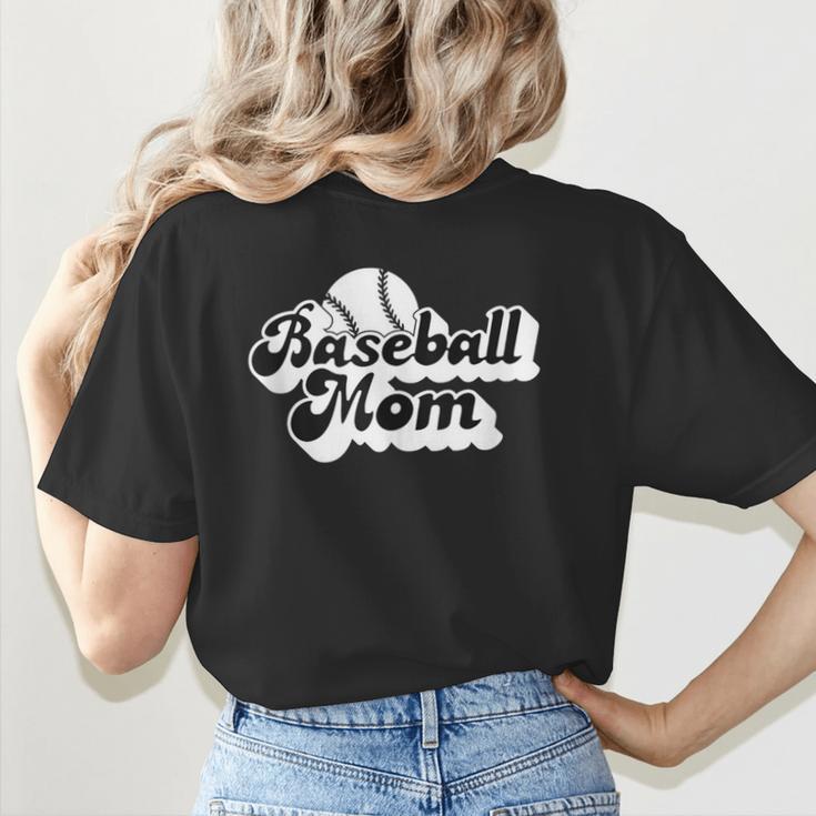 Baseball Mom Vintage Team Swag Women's T-Shirt Back Print Baseball Mom Vintage Team Swag Women's T-Shirt Back Print