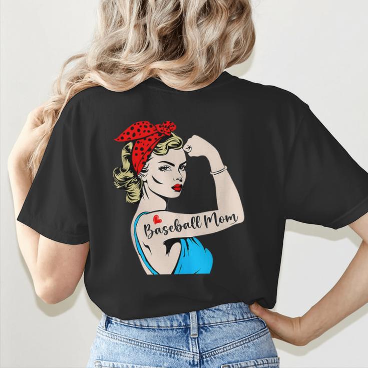 Baseball Mom Woman Baseball Sport Lover Women's T-Shirt Back Print Baseball Mom Woman Baseball Sport Lover Women's T-Shirt Back Print