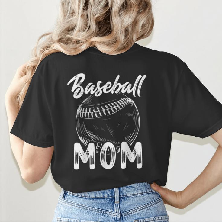 Baseball Mom For Women Family Matching Players Team Mommy Women's T-Shirt Back Print