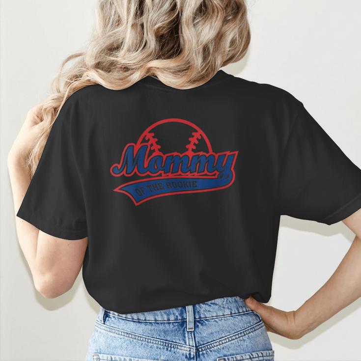 Baseball Mommy Of The Rookie Mom Birthday Baseball Women's T-Shirt Back Print