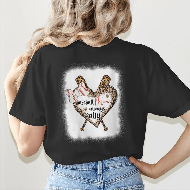 Baseball Moms Always Salty Mommy Women's T-Shirt Back Print