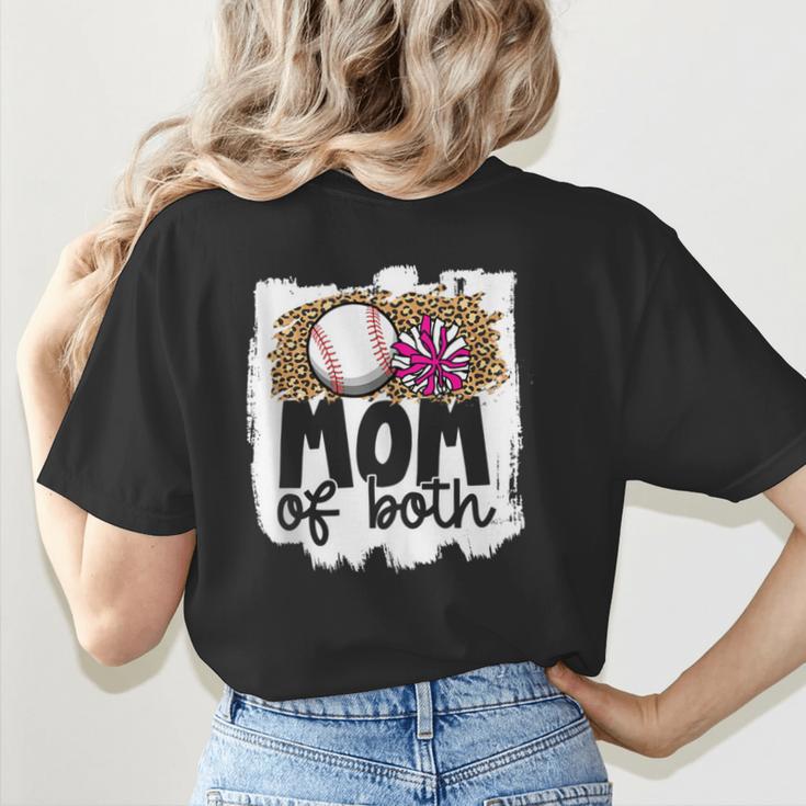 Cheer Baseball Mom Of Both Baseball And Cheer Mother Women's T-Shirt Back Print