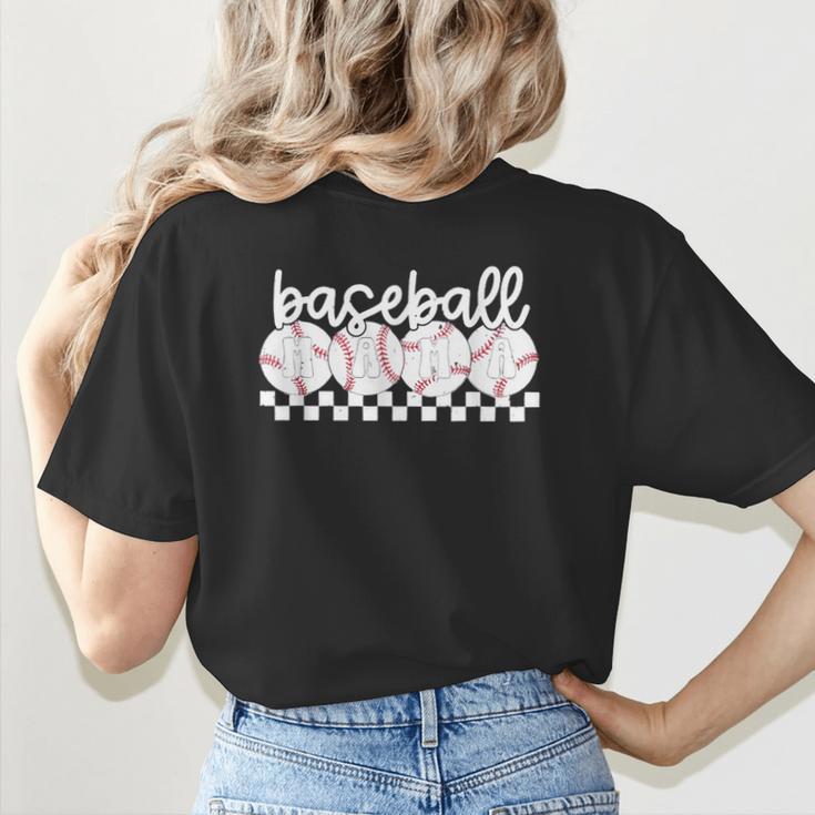 Cute Sports Baseball Mom Game Day Women's T-Shirt Back Print Cute Sports Baseball Mom Game Day Women's T-Shirt Back Print