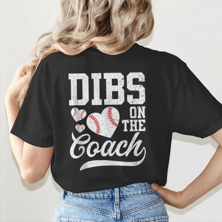 Dibs On The Coach Coach's Wife Quote Baseball Mom Women's T-Shirt Back Print Dibs On The Coach Coach's Wife Quote Baseball Mom Women's T-Shirt Back Print