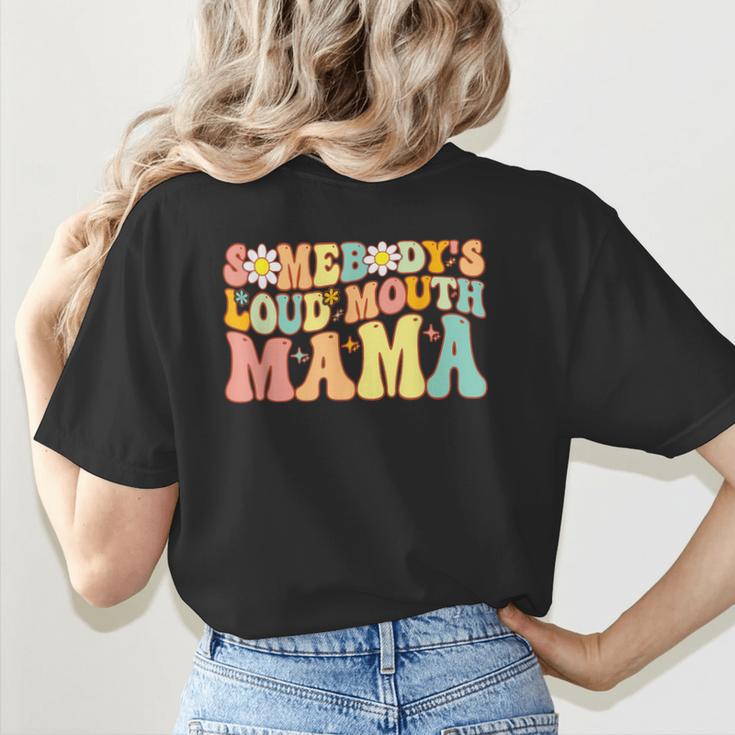 Groovy Somebody's Loud Mouth Mama Baseball Mom Mother's Day Women's T-Shirt Back Print Groovy Somebody's Loud Mouth Mama Baseball Mom Mother's Day Women's T-Shirt Back Print