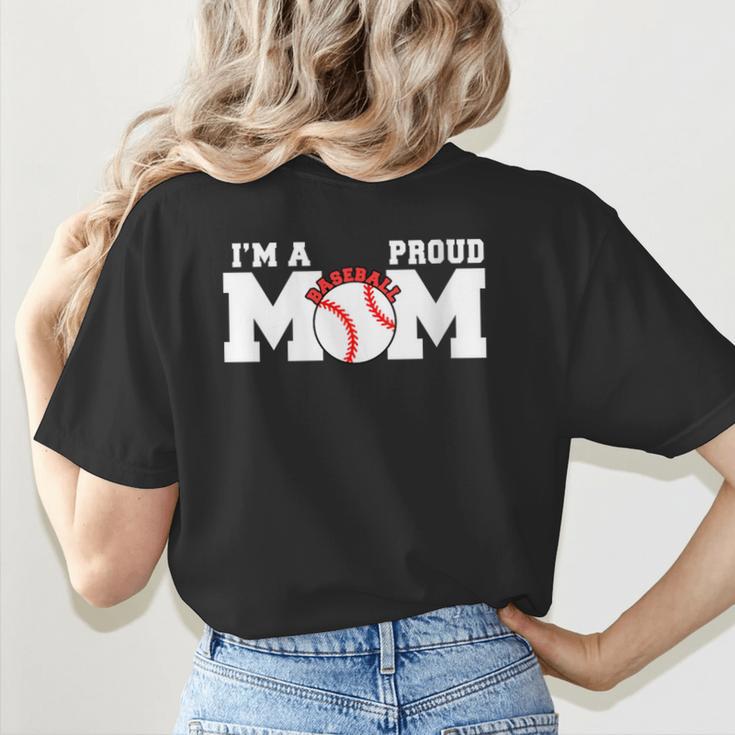 I'm A Proud Mom Baseball Mom Women's T-Shirt Back Print I'm A Proud Mom Baseball Mom Women's T-Shirt Back Print