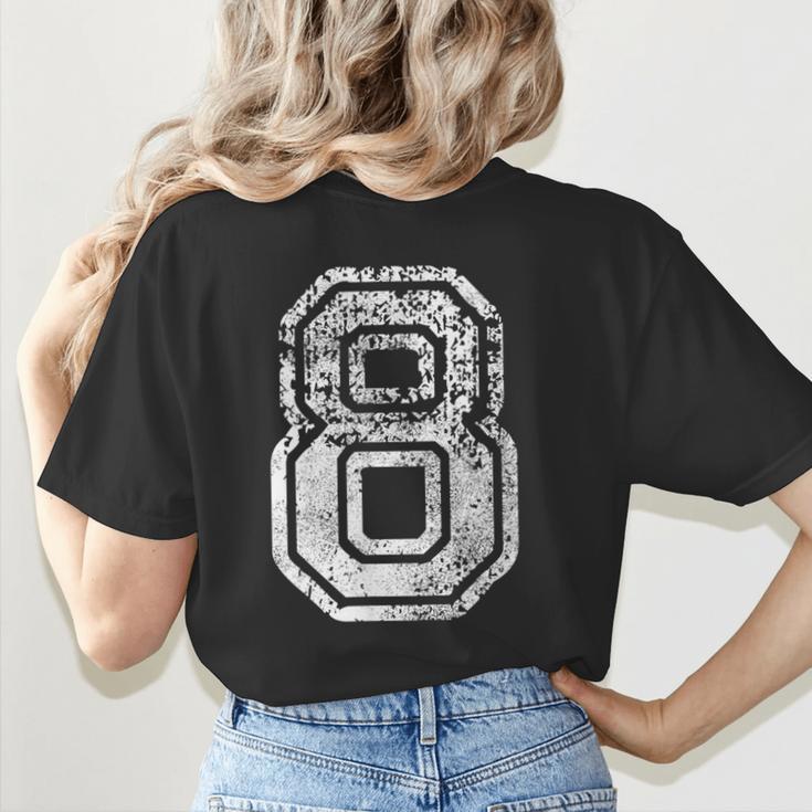 Jersey Number 8 Eight T-Shirt Football Number Baseball Mom Women's T-Shirt Back Print Jersey Number 8 Eight T-Shirt Football Number Baseball Mom Women's T-Shirt Back Print