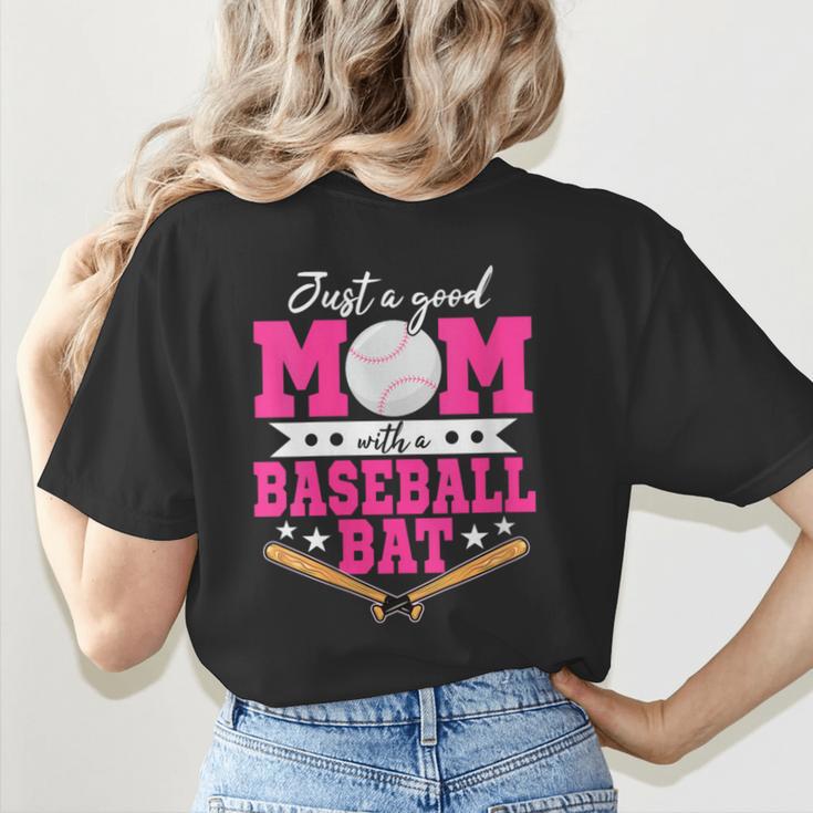 Just A Good Mom With A Baseball Bat Baseball Mom Women's T-Shirt Back Print