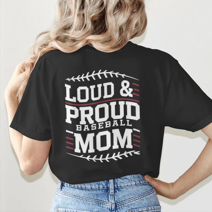 Loud & Proud Baseball Mom Mama Sport Cute Women's T-Shirt Back Print