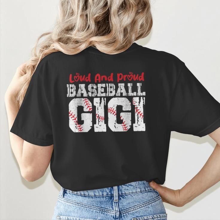 Loud And Proud Baseball Gigi Baseball Mom Women's T-Shirt Back Print Loud And Proud Baseball Gigi Baseball Mom Women's T-Shirt Back Print