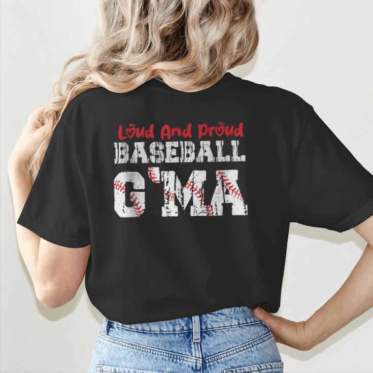 Loud And Proud Baseball G'Ma Baseball Mom Women's T-Shirt Back Print Loud And Proud Baseball G'Ma Baseball Mom Women's T-Shirt Back Print