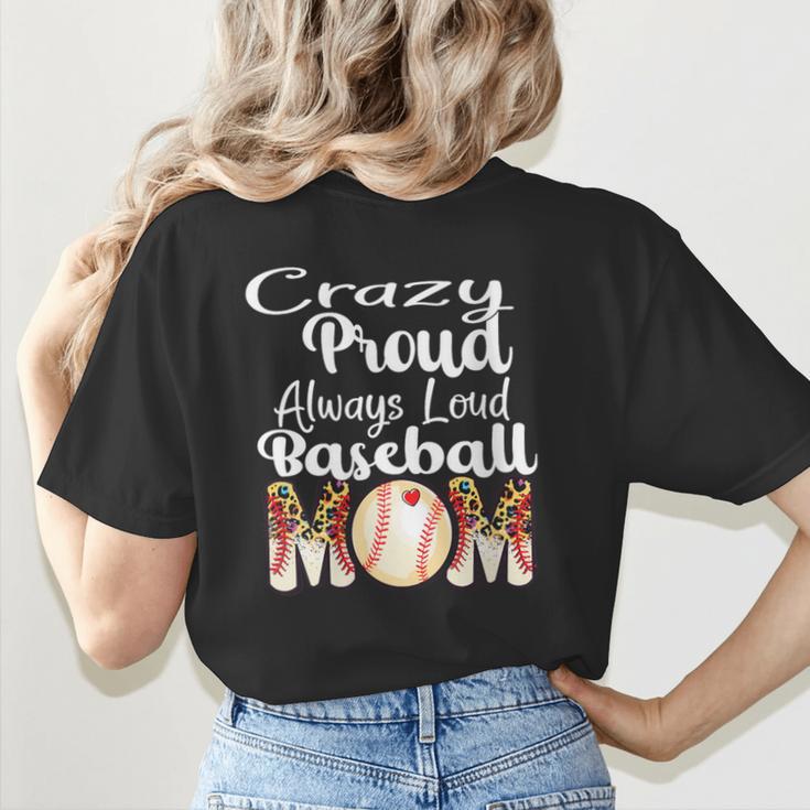 Loud And Proud Baseball Mom Messy Bun 2024 Women's T-Shirt Back Print Loud And Proud Baseball Mom Messy Bun 2024 Women's T-Shirt Back Print