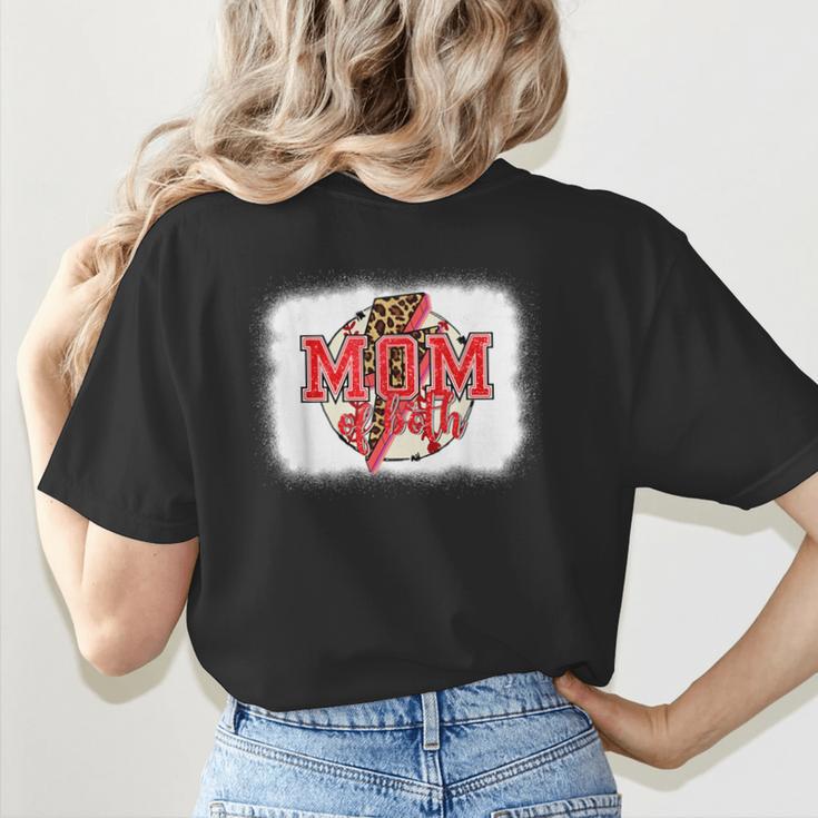 Mom Of Both Baseball Mom Mommy Women's T-Shirt Back Print