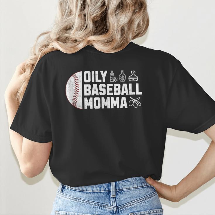 Oily Baseball Momma Essential Oils Meme For Oils Mom Women's T-Shirt Back Print Oily Baseball Momma Essential Oils Meme For Oils Mom Women's T-Shirt Back Print