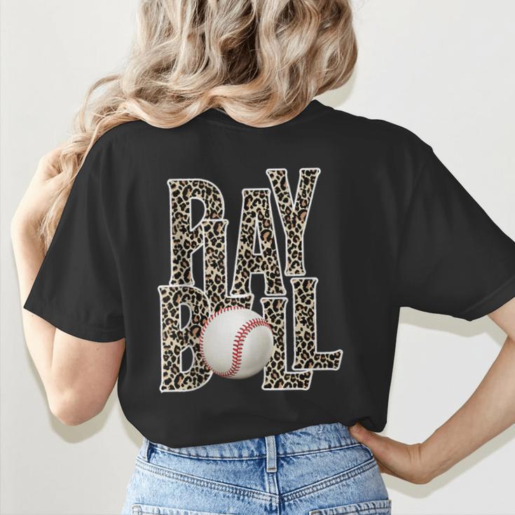 Play Ball Women Graphic Baseball Mom Baseball Women's T-Shirt Back Print Play Ball Women Graphic Baseball Mom Baseball Women's T-Shirt Back Print