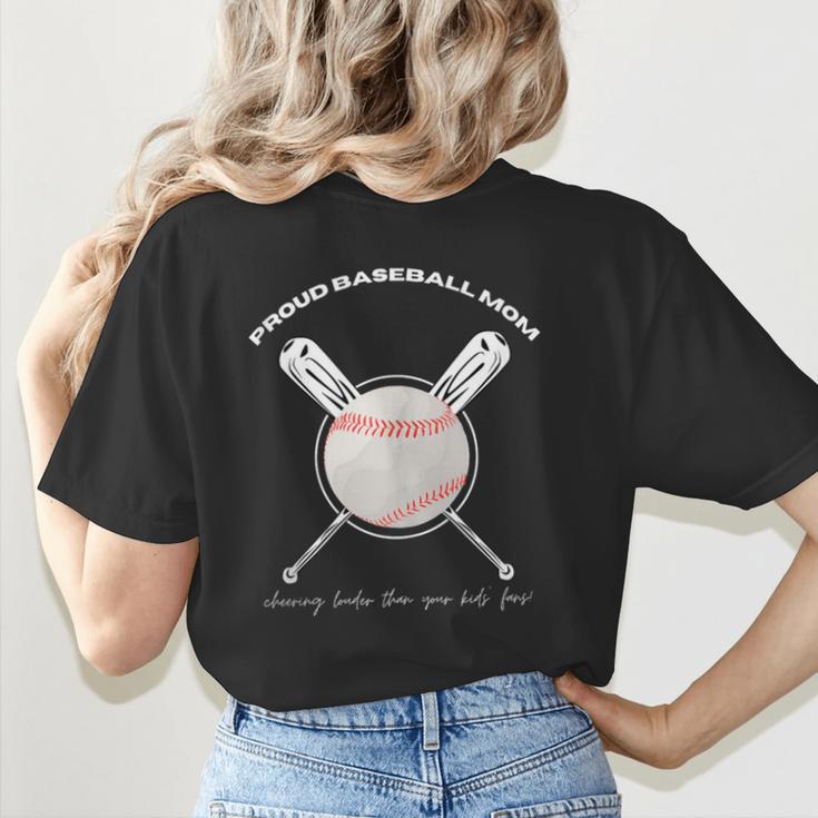 PROUD BASEBALL MOM Women's T-Shirt Back Print