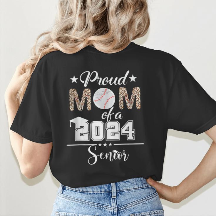 Proud Mom Of a 2024 Senior Class Of 2024 Baseball Mom Women's T-Shirt Back Print Proud Mom Of a 2024 Senior Class Of 2024 Baseball Mom Women's T-Shirt Back Print