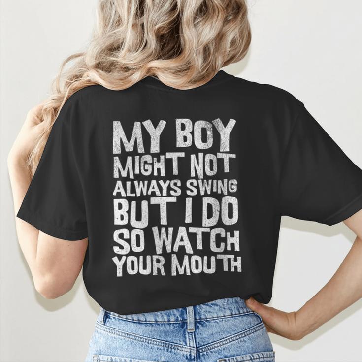 Proud Sassy Baseball Mom Women's T-Shirt Back Print