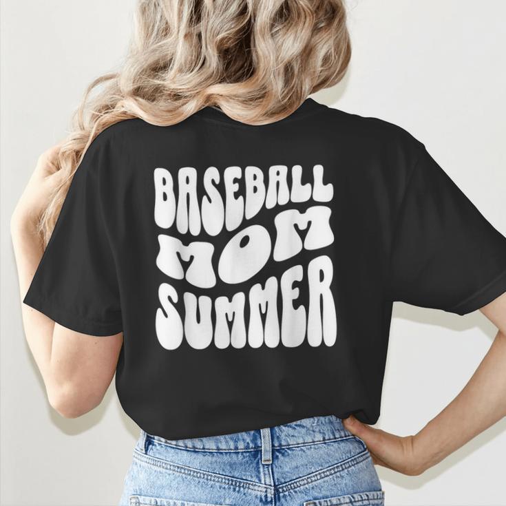Retro Baseball Mom Summer Groovy Appreciation Women's T-Shirt Back Print Retro Baseball Mom Summer Groovy Appreciation Women's T-Shirt Back Print