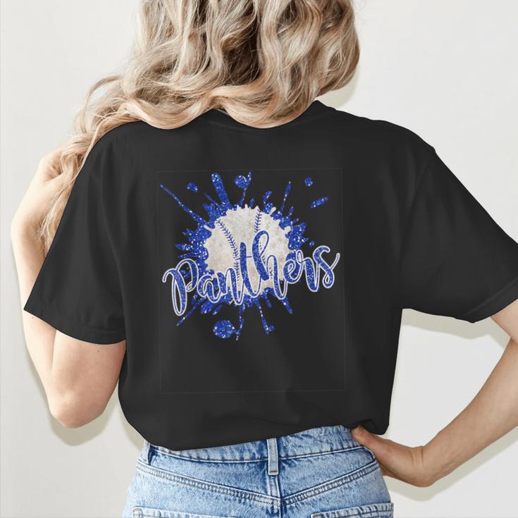 School Spirit Panthers Panther Pride Baseball Mom For Women Women's T-Shirt Back Print School Spirit Panthers Panther Pride Baseball Mom For Women Women's T-Shirt Back Print