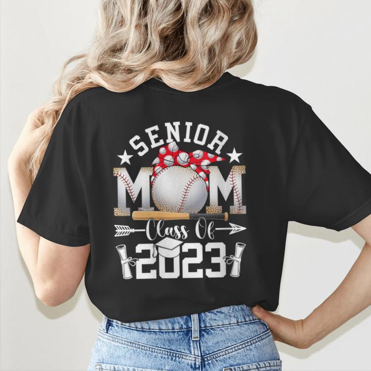 Senior 23 Baseball Mom Class Of 2023 Graduated Mother's Day Women's T-Shirt Back Print