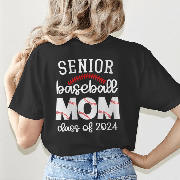 Senior Baseball Mom Class Of 2024 Baseball Senior Night Women's T-Shirt Back Print