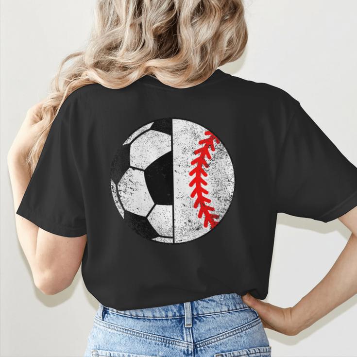 Soccer Baseball Player Soccer Baseball Mom Women's T-Shirt Back Print Soccer Baseball Player Soccer Baseball Mom Women's T-Shirt Back Print