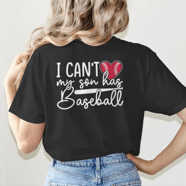 My Son Has Baseball Sports Player Baseball Mom Women Women's T-Shirt Back Print My Son Has Baseball Sports Player Baseball Mom Women Women's T-Shirt Back Print