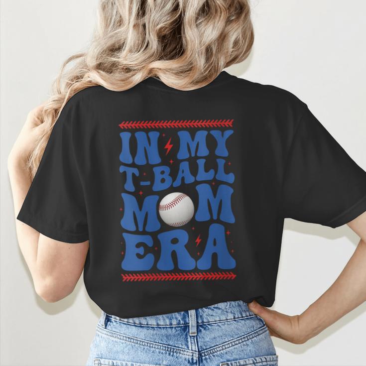 In My T-Ball Mom Era Baseball Mom Groovy Mother's Day Women's T-Shirt Back Print In My T-Ball Mom Era Baseball Mom Groovy Mother's Day Women's T-Shirt Back Print