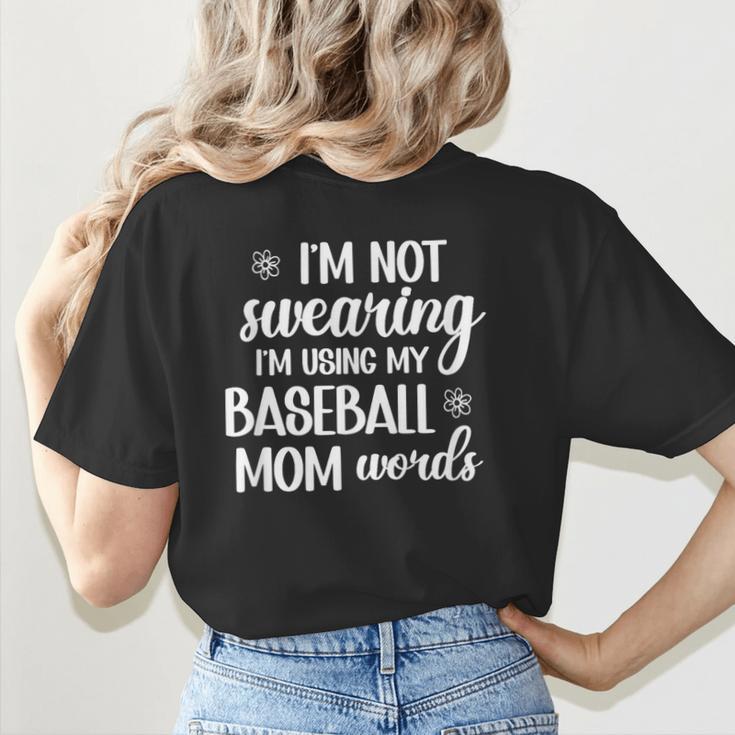 Using Baseball Mom Words Swearing Baseball Mom Sweary Women's T-Shirt Back Print Using Baseball Mom Words Swearing Baseball Mom Sweary Women's T-Shirt Back Print